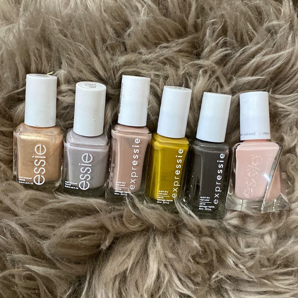 Set of 6 Essie Nail Polishes, expressie, gel couture